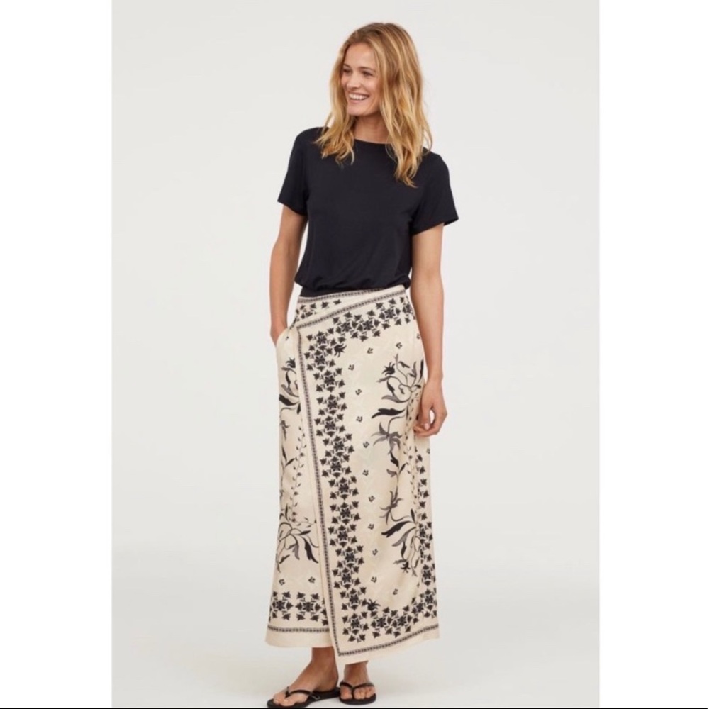 ISO scarf wrap skirt paisley H&M